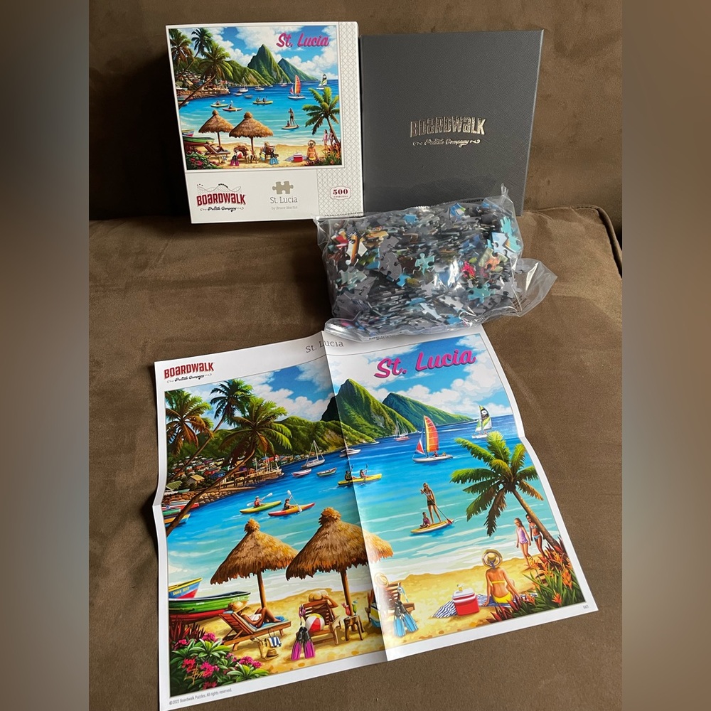 NIB Sealed St Lucia - 500 Piece Jigsaw Puzzle by Boardwalk Puzzle Company